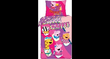 Peppa Pig Dekbedovertrek Choose Happy 140 x 200 cm katoen