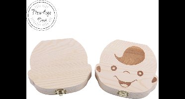 Tandendoosje - Houten tandenopbergdoosje - Tanden - Tandjes bewaren - Jongen - Melktanden