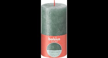 Bolsius Rustiek Stompkaars 13 cm / Ø7 cm Shimmer Oxid Blue