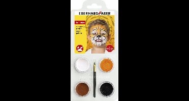 Eberhard Faber schminkset - tijger - wit, oranje, bruin, zwart  - EF-579025