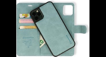 iPhone 13 Bookcase hoesje - CaseMe - Effen Mintgroen - Kunstleer