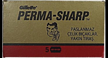 Gillette Perma-Sharp Double Edge Blades Navul Scheermesjes 5 Stuks