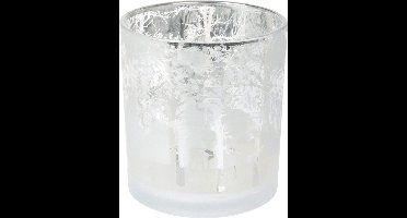 Theelichthouder met afbeelding boom - 2 stuks - woondecoratie huiskamer