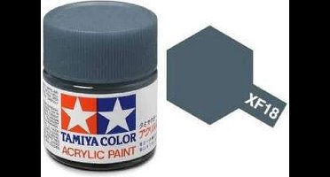 Tamiya Hobbyverf Acrylverf - XF-18 Medium Blue - Matt - Acryl - 23ml Verf potje - 23 ml