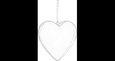 Springos Kerstbal | Kerstversiering | Onbreekbaar | Hobby/DIY Kersthart | 1 Stuk | 6 cm | Transparant