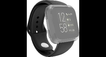 Hama Polsband Voor Fitbit Versa 2/Versa (Lite) Vervangende Sil. Polsband Zwart