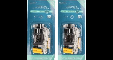 Lumineo Adapter batterijvervanger - 2x stuks - AAA batterijen - 300 cm snoer - IP20