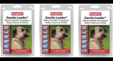 3x Beaphar Gentle Leader Small - zwart - Hoofdhalsband voor honden
