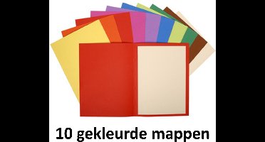 Exacompta 10x FLASH 220 - Pak 10 dossiermappen -100% gerecycleerd -24x32cm- - Geassorteerd - 160300E