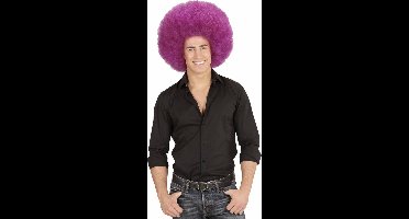 Paarse oversized Afro pruik