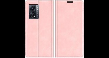 Just in Case hoesje geschikt voor Oppo A77 - Hoesje met Pasjeshouder - Luxe Book Case - Roze