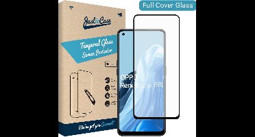 Just in Case screenprotector geschikt voor OPPO Reno8 Lite - Screenprotector Full Cover Gehard Glas