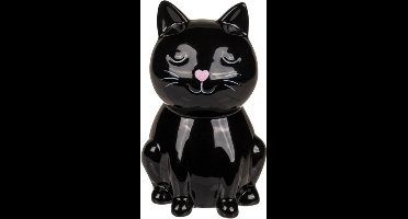 Spaarpot - Poes - Keramiek - 16cm - 1st. - Willekeurig geleverd