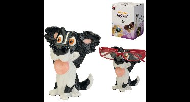MadDeco - ludieke brillenstandaard Border Collie pup - polystone - 12 cm hoog - onze kleine vriendjes - brillenhouder