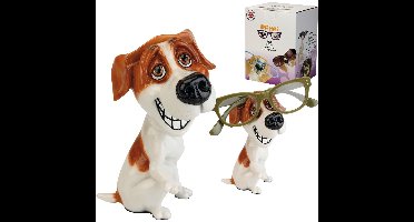 MadDeco - ludieke brillenstandaard Jack Russel pup - polystone - 13 cm hoog - onze kleine vriendjes - brillenhouder