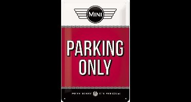 Nostalgic Art Mini Parking Only - Metalen wandbord voor autoliefhebbers - 20 x 30 cm