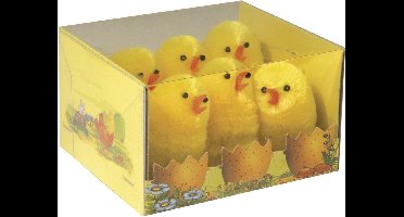 Rayher Paaskuikentjes - 6x stuks - 5 cm - Paasdecoratie kuikentjes