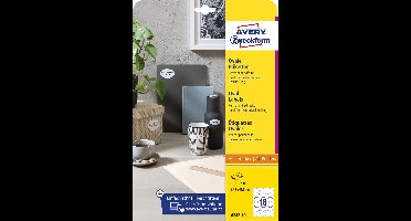 Avery Zweckform ovale etiketten, 63,5 x 42,3 mm, wit, permanent klevend 180 etiketten, 10 vellen