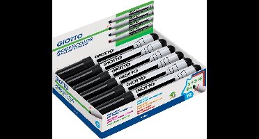 Giotto Robercolor whiteboardmarker maxi - Schuine punt - Zwart