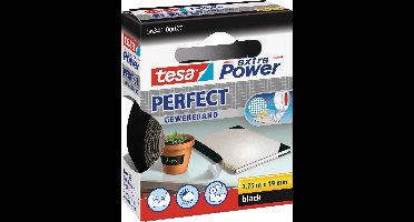 Tesa - Plakband textiel 19mmx2.75m zwart