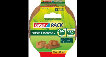 Verpakkingstape tesapack® Papier Standard ecoLogo 25mx38mm bruin
