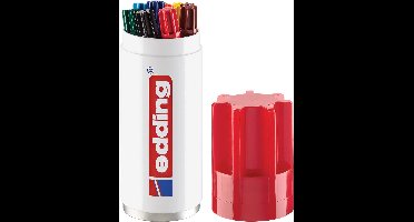 Edding permanent marker 3000, koker van 8 stuks in geassorteerde kleuren 9 stuks