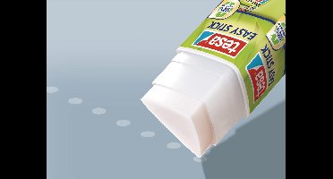 tesa ecoLogo Easy Stick Klebestift, Inhalt: 25 g, Display dreieckige Form, ermöglicht genaueste Verklebungen von - 12 S