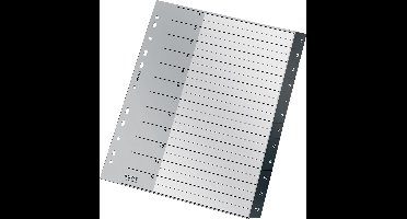 Tabblad Leitz Recycle A4 11-gaats 1-12 extra breed PP - 10 stuks