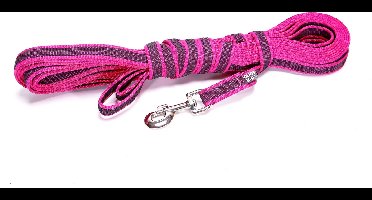 Julius K9 - antislip lijn - 10meter - 20mm - met handvat - roze
