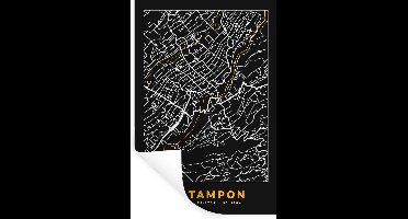 Muurstickers - Sticker Folie - Kaart – Stadskaart – Le Tampon - Plattegrond – Frankrijk - 20x30 cm - Plakfolie - Muurstickers Kinderkamer - Zelfklevend Behang - Zelfklevend behangpapier - Stickerfolie