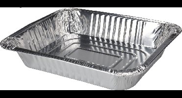 Set van 2x stuks barbecue bereidingsbakken rechthoek 32 x 26 x 6 cm - Vlees grillen - BBQ rooster