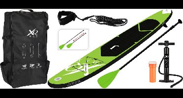 XQ Max SUP Board Set - Opblaasbaar - 305x71x10cm - lime