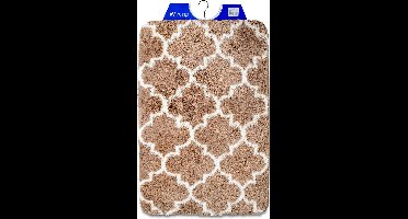 Wicotex - Badmat Marseille Taupe - Antislip onderkant - Afmeting 60x90cm