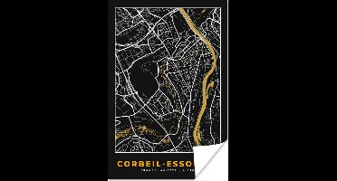 Poster Frankrijk - Stadskaart - Corbeil-Essonnes- Plattegrond - Kaart - 20x30 cm