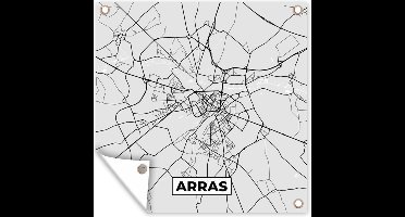 Tuinposters Kaart - Stadskaart - Frankrijk - Arras - Plattegrond - 50x50 cm - Tuindoek