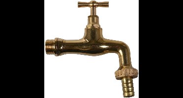 Splash-X Buitenkraan zware uitvoering 1 x 25mm messing