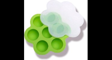 Bewaarbakjes babyvoeding - Babyvoedingsaccessoires - Baby bakjes met 7 vakjes groen