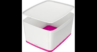 Leitz Mybox Opbergdoos - 18 liter - met deksel - roze