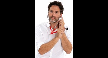 Partychimp Stethoscoop Zwart Dokter Arts Verpleegster voor bij Carnavalskleding Heren Carnavalskleding Dames Carnaval Accessoires - Rood