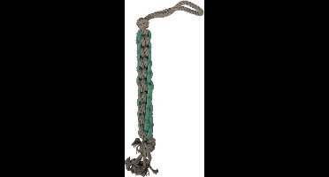 Duvoplus - Speelgoed -touw & Rubber flosh -frisse adem - toothbrush-toy -- Dogtoy Freshmint Dental Tug Rope 19cm Grijs/mint - muntsmaak - tandverzorgend