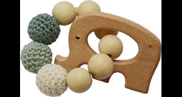 Haakpakket bijtring oudgroen