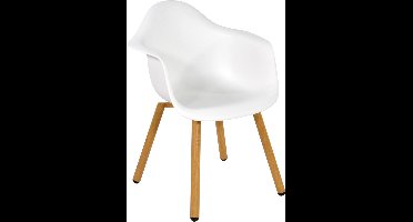 Montreux tuinstoel wit/naturel