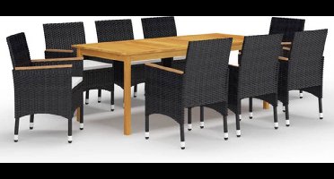 vidaXL - 9-delige - Tuinset - zwart