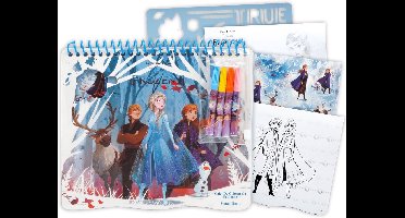 Disney Kleurboek Frozen Ii 20 X 21,5 Cm Karton Blauw/wit 5-delig