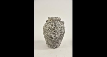 Kruik ''Raw'' met 3 oren 10x10x14cm Grey