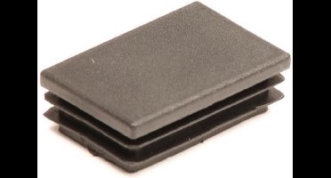 Topgear Insteekdop rechthoekig 60x40 mm - PE materiaal - zwarte afwerking