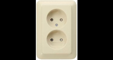 KOPP type Rivo dubbel stopcontact ongeaard halfinbouw | CREME
