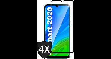 Screenprotector geschikt voor Huawei P Smart 2020 - Full Screen Protector Glas - 4 Stuks