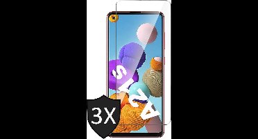 Screenprotector geschikt voor Samsung A21s - 3x Glas Screen Protector