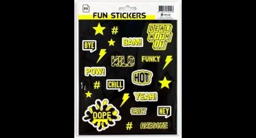 Verhaak Stickers Kixx 14,8 X 21 Cm A5 Folie Zwart/geel 3 Vellen